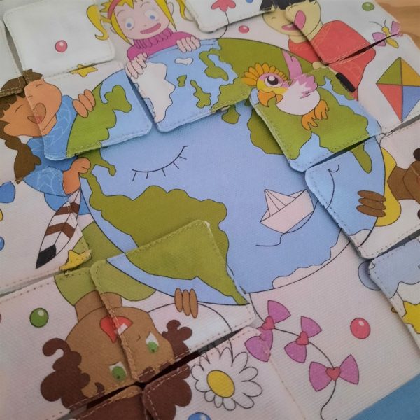 puzzle tissu autour du monde