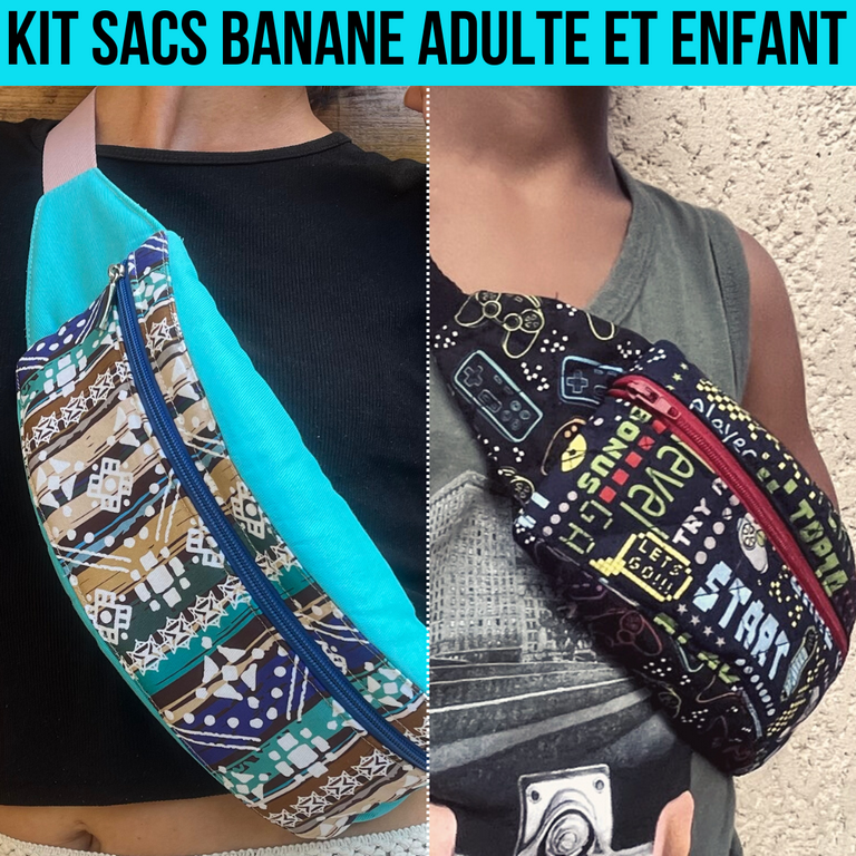 Kit couture sac banane pour enfant - Zoé