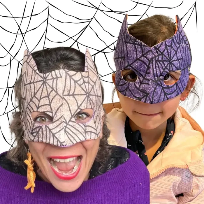 Patron et Tuto Vidéo 4 masques pour Halloween! Tailles adulte et enfant!